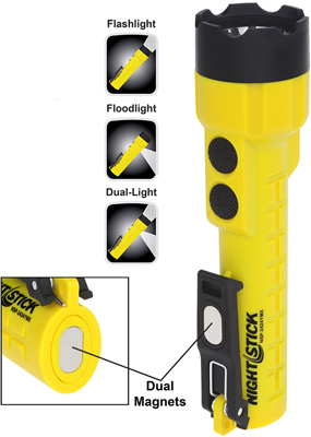 NIGHTSTICK X-SERIES DUAL-LIGHT W/MAGNET YELLOW 3AA BATTERIES - for sale