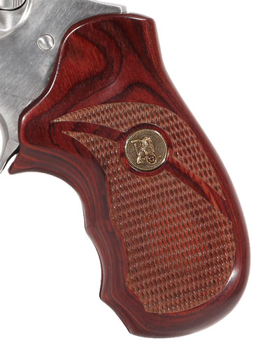 PACHMAYR LAMINATED WOOD GRIPS RUGER SP101 ROSEWOOD CHECKERED - for sale