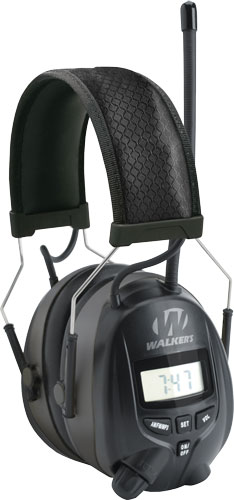 WALKERS MUFF WITH AM/FM RADIO & PHONE CONNECTION 25dB BLACK - for sale