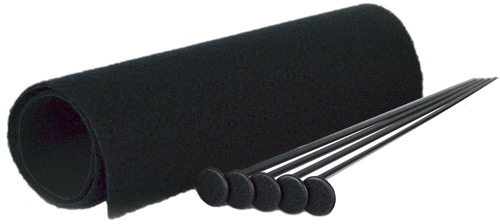 GSS SMALL RIFLE ROD KIT 5 BLK RIFLE RODS .22 CAL 19"X15" - for sale