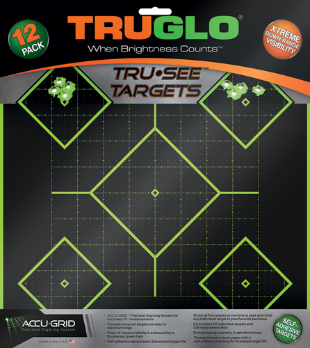 TRUGLO TRU-SEE REACTIVE TARGET 5 DAIMOND 12-PACK - for sale