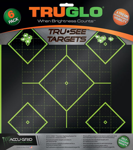 TRUGLO TRU-SEE REACTIVE TARGET 5 DAIMOND 6-PACK GREEN - for sale