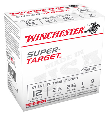WINCHESTER SUPER TARGET 12GA 1180FPS 1OZ #9 250RD CASE LOT - for sale