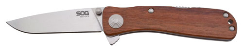 SOG KNIFE TWITCH II SATIN POLISH WOOD HANDLE - for sale