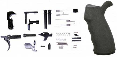 GUNTEC COMPLETE LOWER PARTS KIT AR10 W/ ERGONOMIC GRIP - for sale